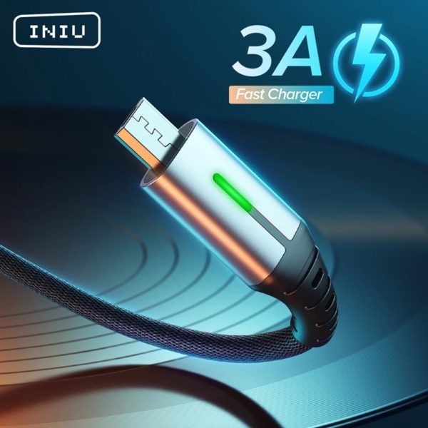 INIU 3.1A cabo micro usb carregamento rápido