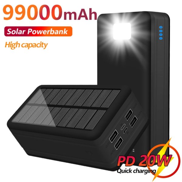 Power Bank Solar 99000mAh